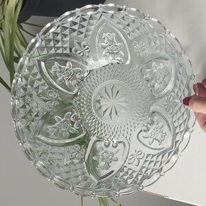 KIG Indonesia Clear Glass 10" Footed Bowl